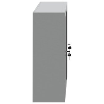 Gereedschapskast met plank Zwart en Grijs 50 x 20 x 55 cm 8