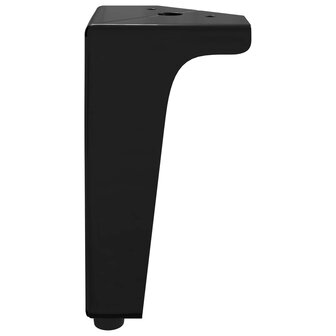 Meubelpoten 12 pcs Zwart 54,1 x 54,1 x 100 mm IJzer 4