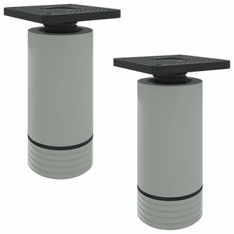 Meubelpoten Verstelbaar 2 pcs Wit 64 x 64 x 100 mm PP 2