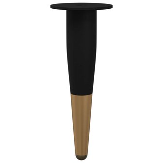 Meubelpoten 2 pcs Zwart en Goud &Oslash; 40 x 98 mm IJzer 2