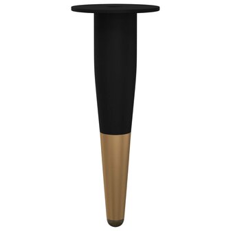 Meubelpoten 2 pcs Zwart en Goud &Oslash; 40 x 98 mm IJzer 4
