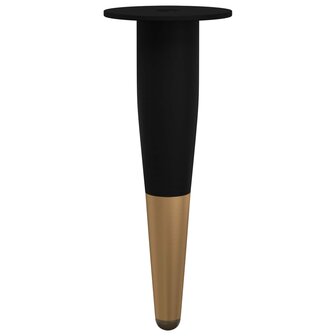 Meubelpoten 2 pcs Zwart en Goud &Oslash; 40 x 98 mm IJzer 6