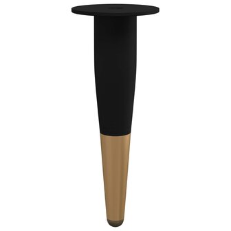 Meubelpoten 12 pcs Zwart en Goud &Oslash; 40 x 98 mm IJzer 5