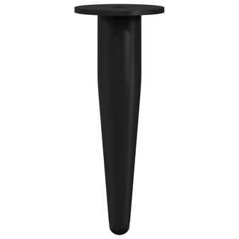 Meubelpoten 2 pcs Zwart &Oslash; 40 x 98 mm IJzer 2