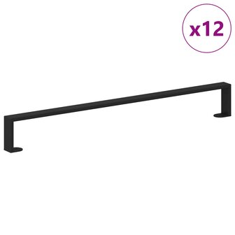 Meubelpoten 12 pcs Zwart 796 x 40,5 x 100 mm IJzer 2