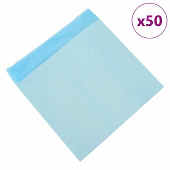 Niet-geweven stof huisdier trainingspad 50 pcs Blauw en Wit 3
