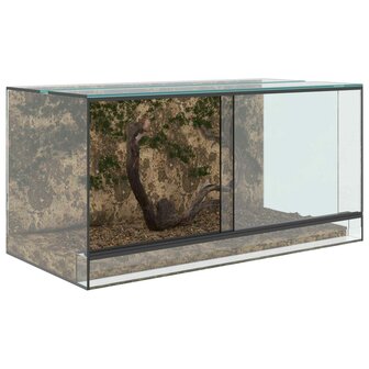 Terrarium met opslag Doorzichtig 80 x 40 x 40 cm Glas 3
