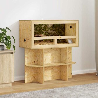 Terrariumbasis met plank Bruin 80 x 40 x 50 cm OSB 1