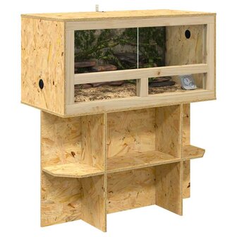 Terrariumbasis met plank Bruin 80 x 40 x 50 cm OSB 3