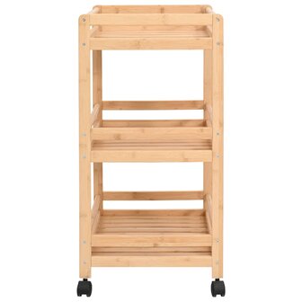 Keukentrolley met Wielen Naturel 46 x 38 x 76 cm Bamboe 5