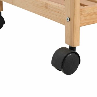 Keukentrolley met Wielen Naturel 46 x 38 x 76 cm Bamboe 7
