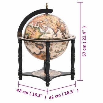 Globebar massief eucalyptushout zwart 8