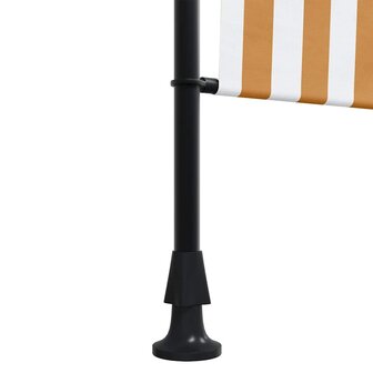 Rolgordijn voor buiten 200x270 cm stof en staal oranje en wit 8