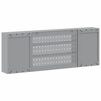 Gereedschapskast met plank Zwart en Grijs 50 x 20 x 55 cm 6