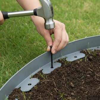 Gazonranden Grijs 2000 x 4 x 5 cm Kunststof 9