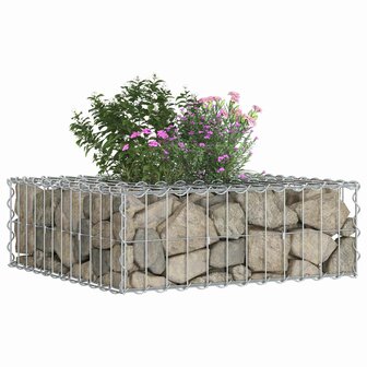 Gabion Verhoogd Bed Zilver 60 x 60 x 20 cm Gegalvaniseerd staal 3
