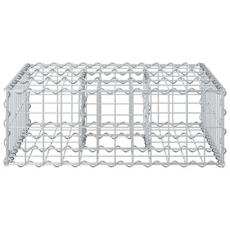 Gabion Verhoogd Bed Zilver 60 x 60 x 20 cm Gegalvaniseerd staal 4