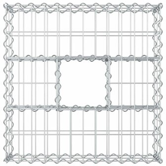 Gabion Verhoogd Bed Zilver 60 x 60 x 20 cm Gegalvaniseerd staal 5