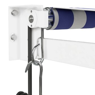 Luifel automatisch uitschuifbaar 3x2,5 m blauw en wit 7