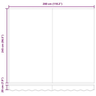 Vervangingsdoek voor zonnescherm Wit 280 x 245 cm Polyester 9
