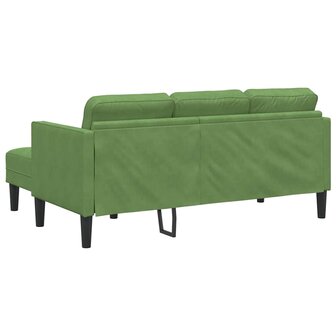 Bankstel met kussen Lichtgroen Polyester 6