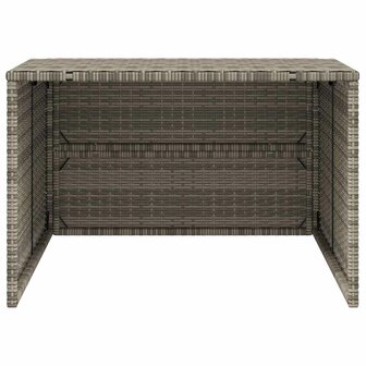 Garage voor robotmaaier 86x90x52/57 cm poly rattan grijs 6