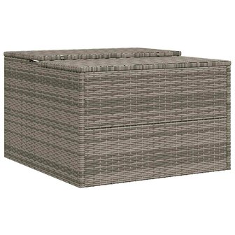 Garage voor robotmaaier 86x90x52/57 cm poly rattan grijs 8