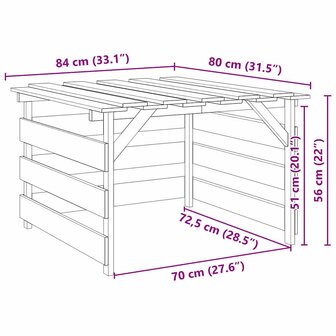 Grasmaaier Garage Bruin 84 x 80 x 56 cm 9
