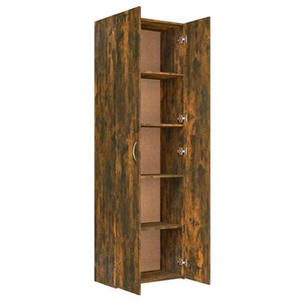 Kantoorkast 60x32x190 cm bewerkt hout gerookt eikenkleurig 6