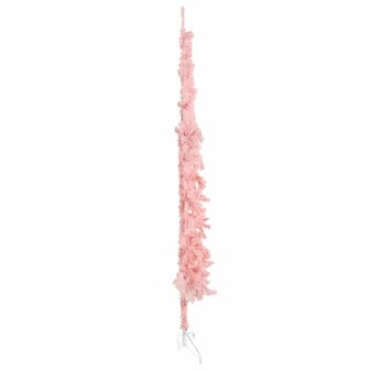 Kunstkerstboom half met standaard smal 210 cm roze 2