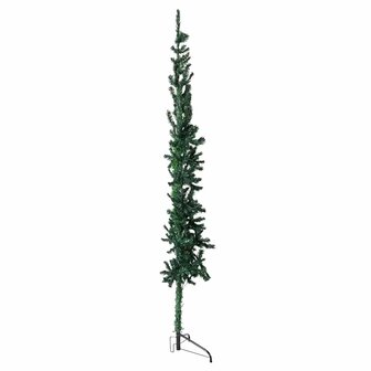 Kunstkerstboom half met standaard smal 210 cm groen 2