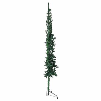 Kunstkerstboom half met standaard smal 240 cm groen 5