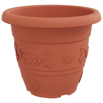 Ronde Bloempot 6 pcs Baksteenrood &Oslash; 26 x 21.5 cm Kunststof 5