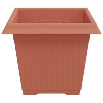 Vierkante Bloempot 6 pcs Baksteenrood 33 x 33 x 26 cm Kunststof 6