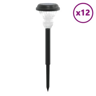 Tuinpadverlichting 12 st solar met grondpennen wit 2
