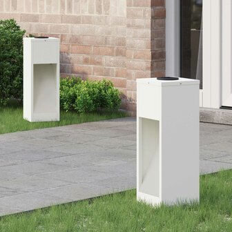 Zonne LED Padverlichting 2 pcs Wit Koudgewalst staal 1