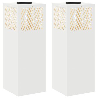 Solar LED Padverlichting 2 pcs Wit Koudgewalst staal 2