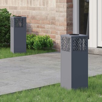 Solar LED Padverlichting 2 pcs Antraciet Koudgewalst staal 1