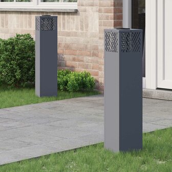 Solar LED Padverlichting 2 pcs Antraciet Koudgewalst staal 1