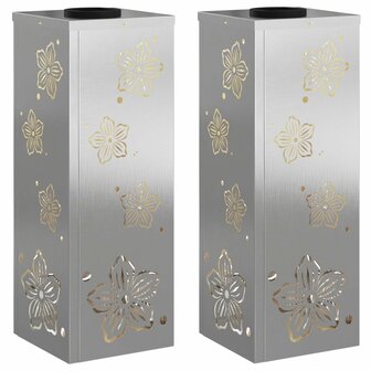 Solar LED Padverlichting 2 pcs Zilver Roestvrij staal 2