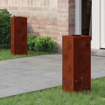 Solar LED Padverlichting 2 pcs Roestig Cortenstaal 1