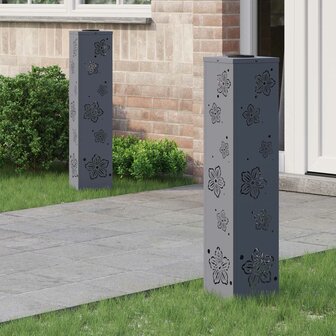 Solar LED Padverlichting 2 pcs Antraciet Koudgewalst staal 1