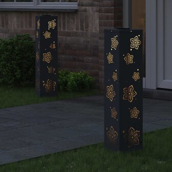 Solar LED Padverlichting 2 pcs Antraciet Koudgewalst staal 3