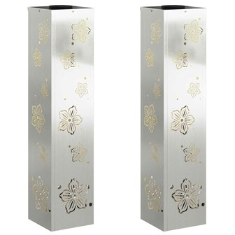 Solar LED Padverlichting 2 pcs Zilver Gegalvaniseerd staal 2
