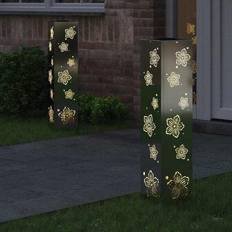 Solar LED Padverlichting 2 pcs Zilver Gegalvaniseerd staal 3