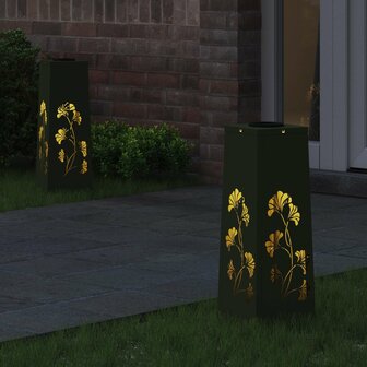 Solar LED Padverlichting 2 pcs Olijf Groen Koudgewalst staal 3