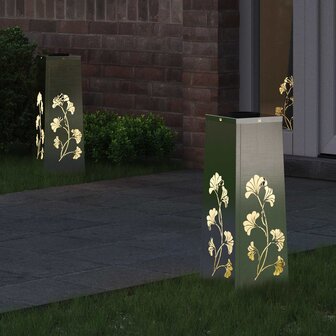 Solar LED Padverlichting 2 pcs Zilver Roestvrij staal 3