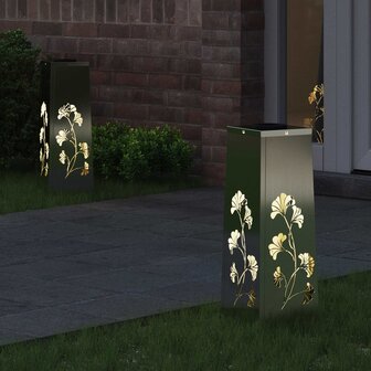 Solar LED Padverlichting 2 pcs Zilver Gegalvaniseerd staal 3