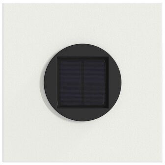 Solar LED Padverlichting 2 pcs Wit Koudgewalst staal 7