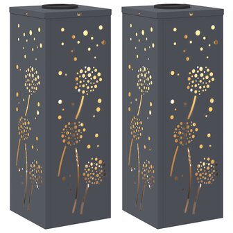 Solar LED Padverlichting 2 pcs Antraciet Koudgewalst staal 2